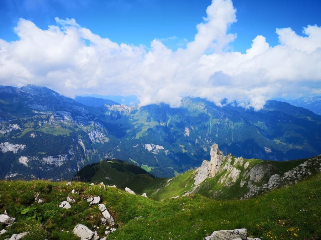 Ausblick vom Klettersteig Rigidalstockgrat in Engelberg